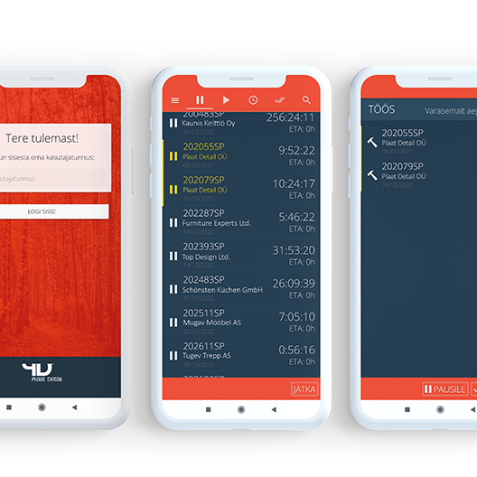 Mobile app for industry managers and employees at PlaatDetail
